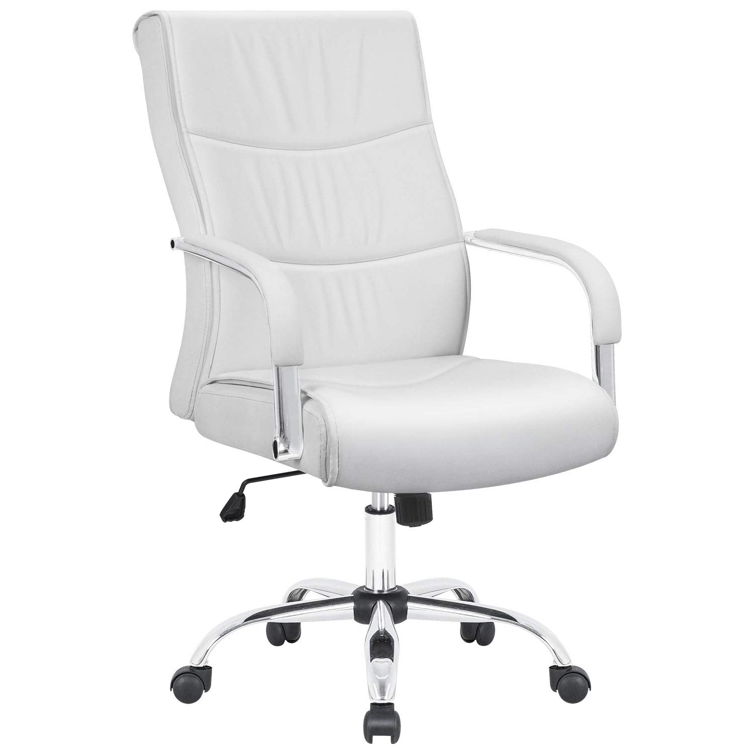 homall-office-leather-chair-chefsessel-braun-hochlehner image 1
