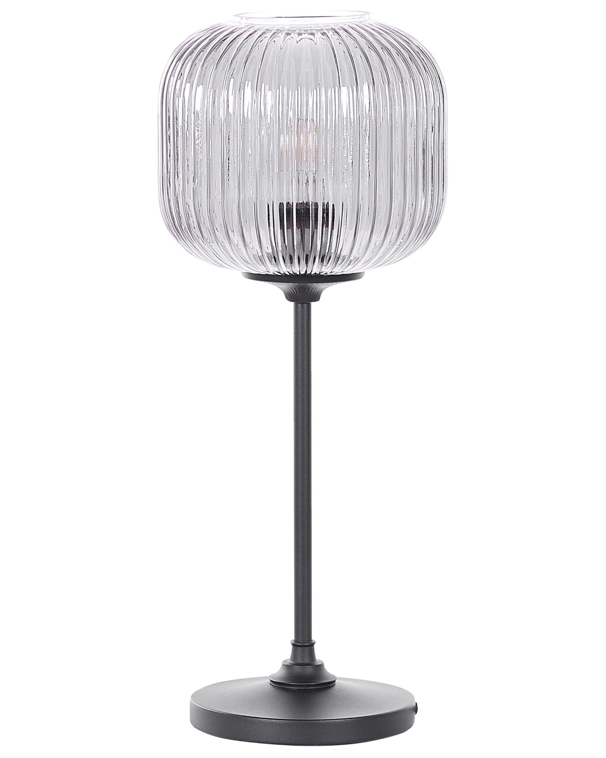 beliani-tosna-tischleuchte-schwarz-kugel-retro-50cm image 1