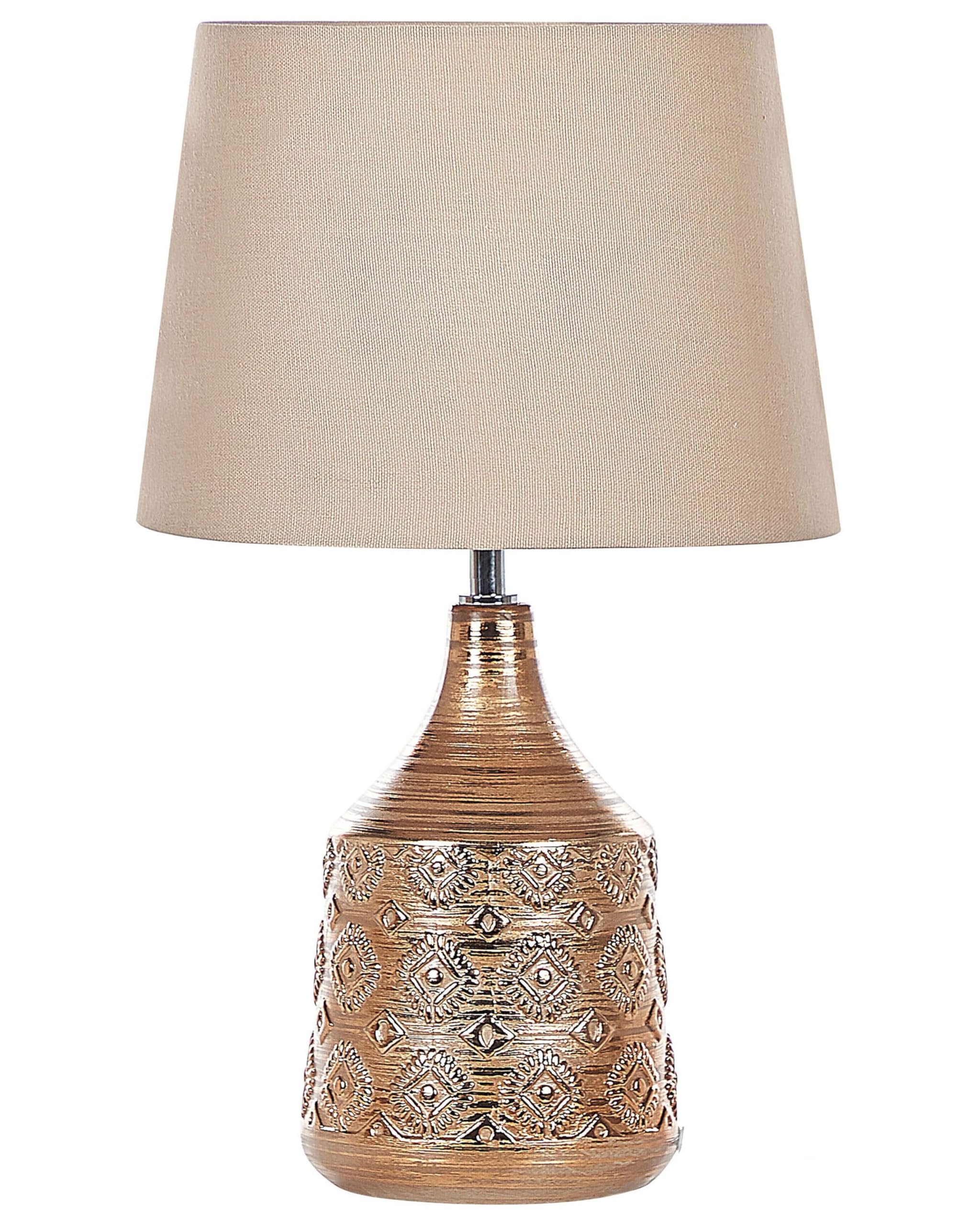 beliani-wari-tischlampe-47-cm-keramik-beige-braun-retro image 1