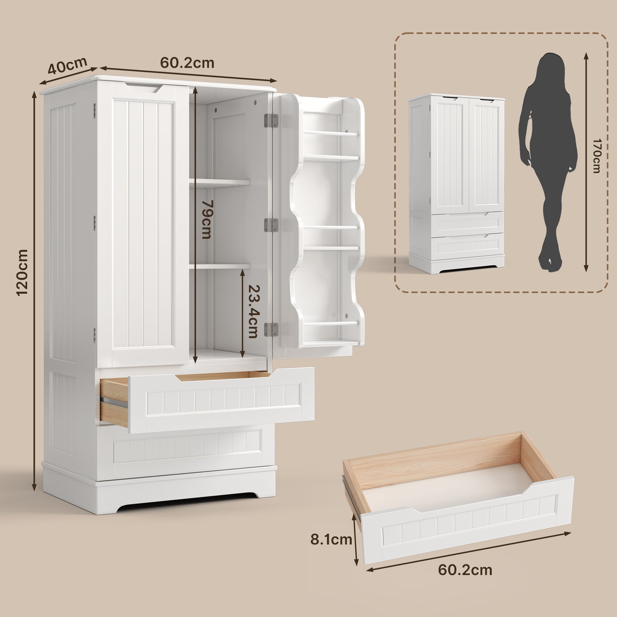 bealife-ap28-sideboard-wei-60x40x120-cm-2-schubladen image 3