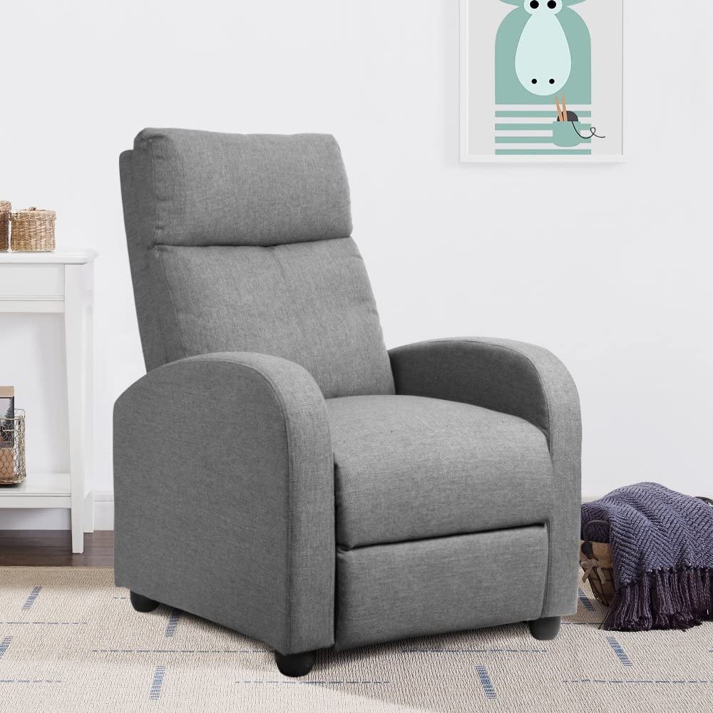 homall-recliner-chair-relaxsessel-stoff-beige-verstellbar-165 image 8