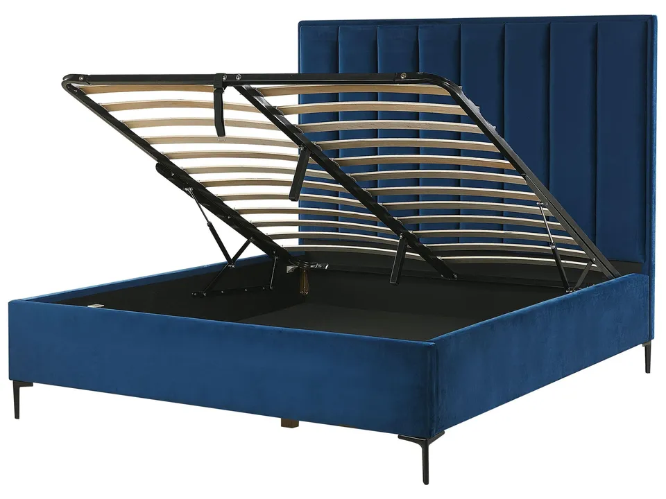 beliani-sezanne-polsterbett-samt-blau-140x200-m-kasten image 1