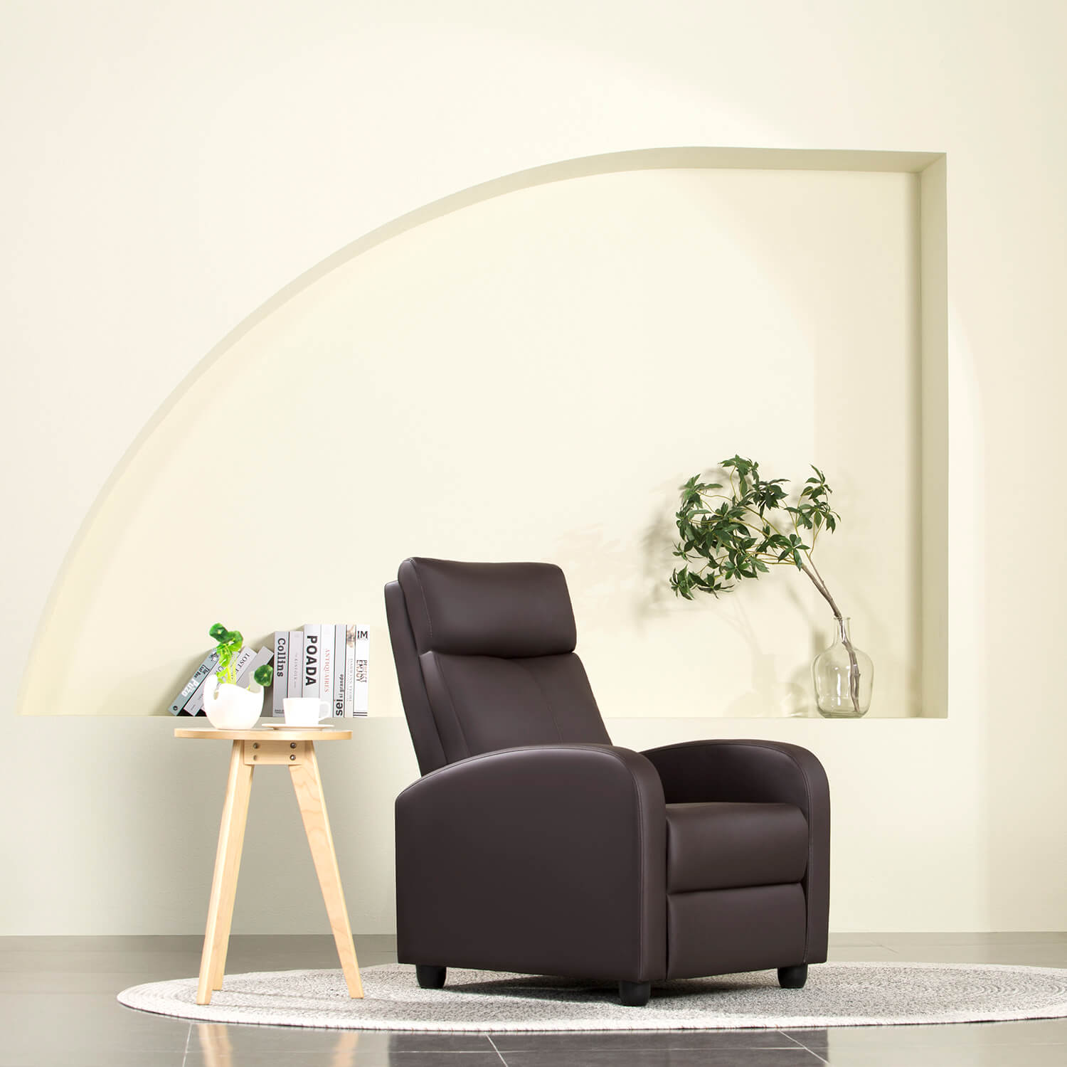 homall-recliner-massagesessel-fernsehsessel-braun-kunstleder image 3