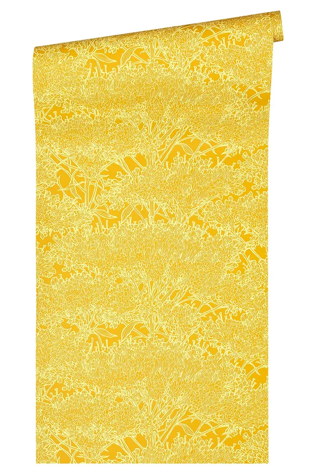 architects-paper-absolutely-chic-vliestapete-gelb-blumen-10-05m image 1