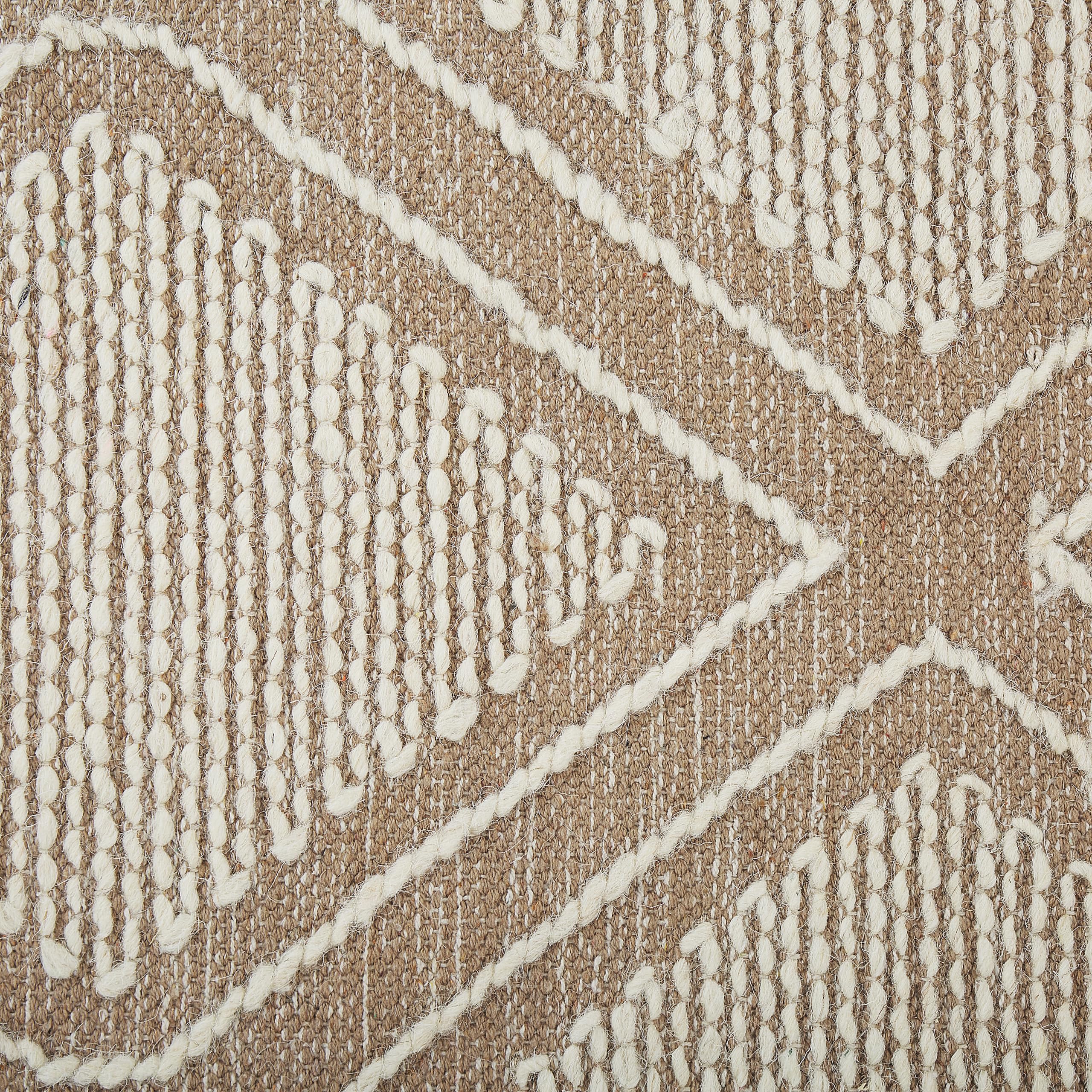 beliani-kacem-teppich-160x230-beige-wei-boho-baumwolle image 6