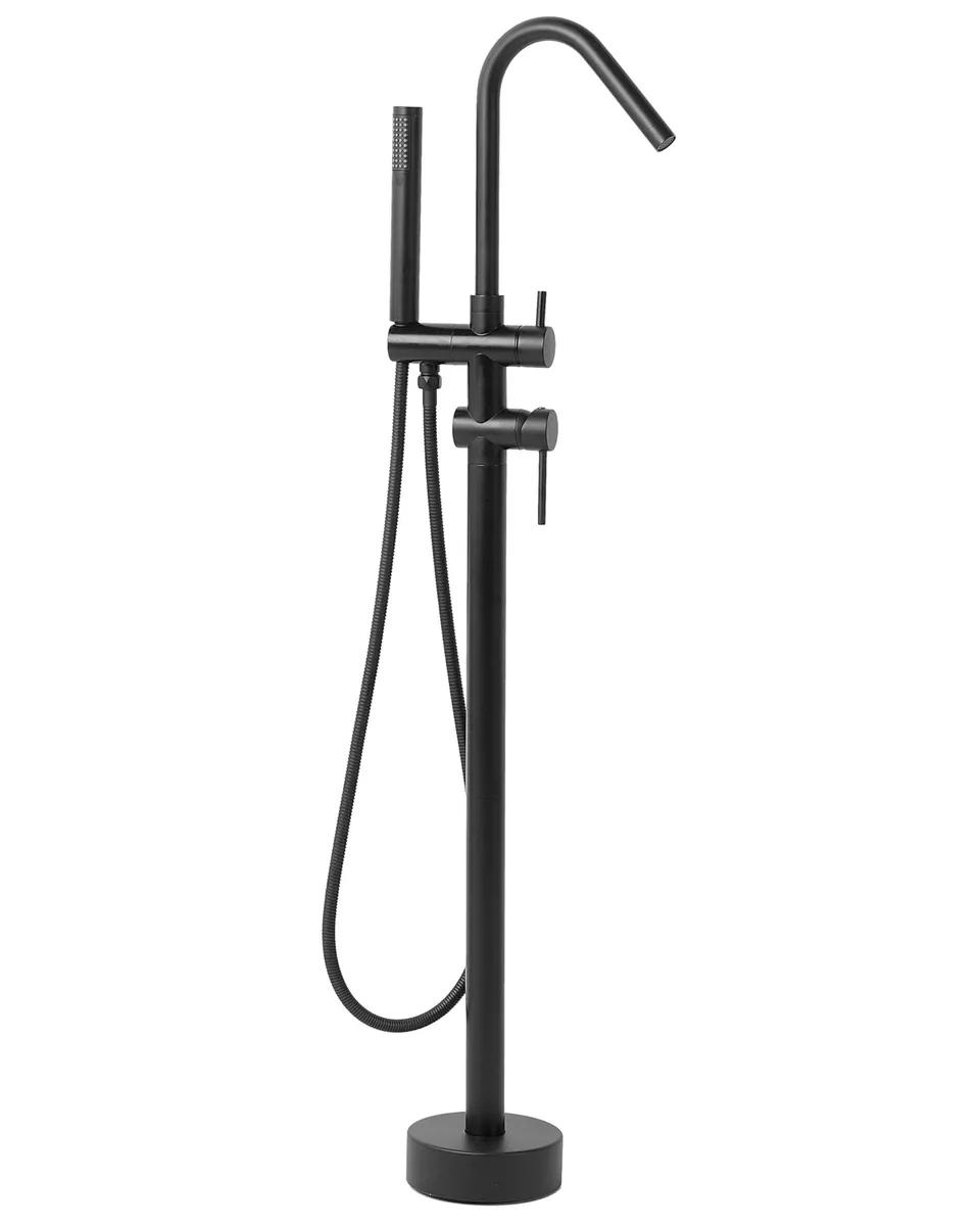 beliani-victoria-badewannenarmatur-freistehend-schwarz-matt image 1