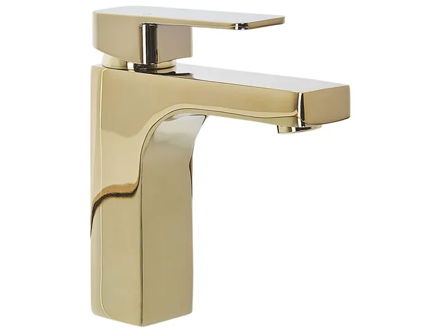 beliani-irupu-wasserhahn-gold-messing-waschbecken-einhebel image 1