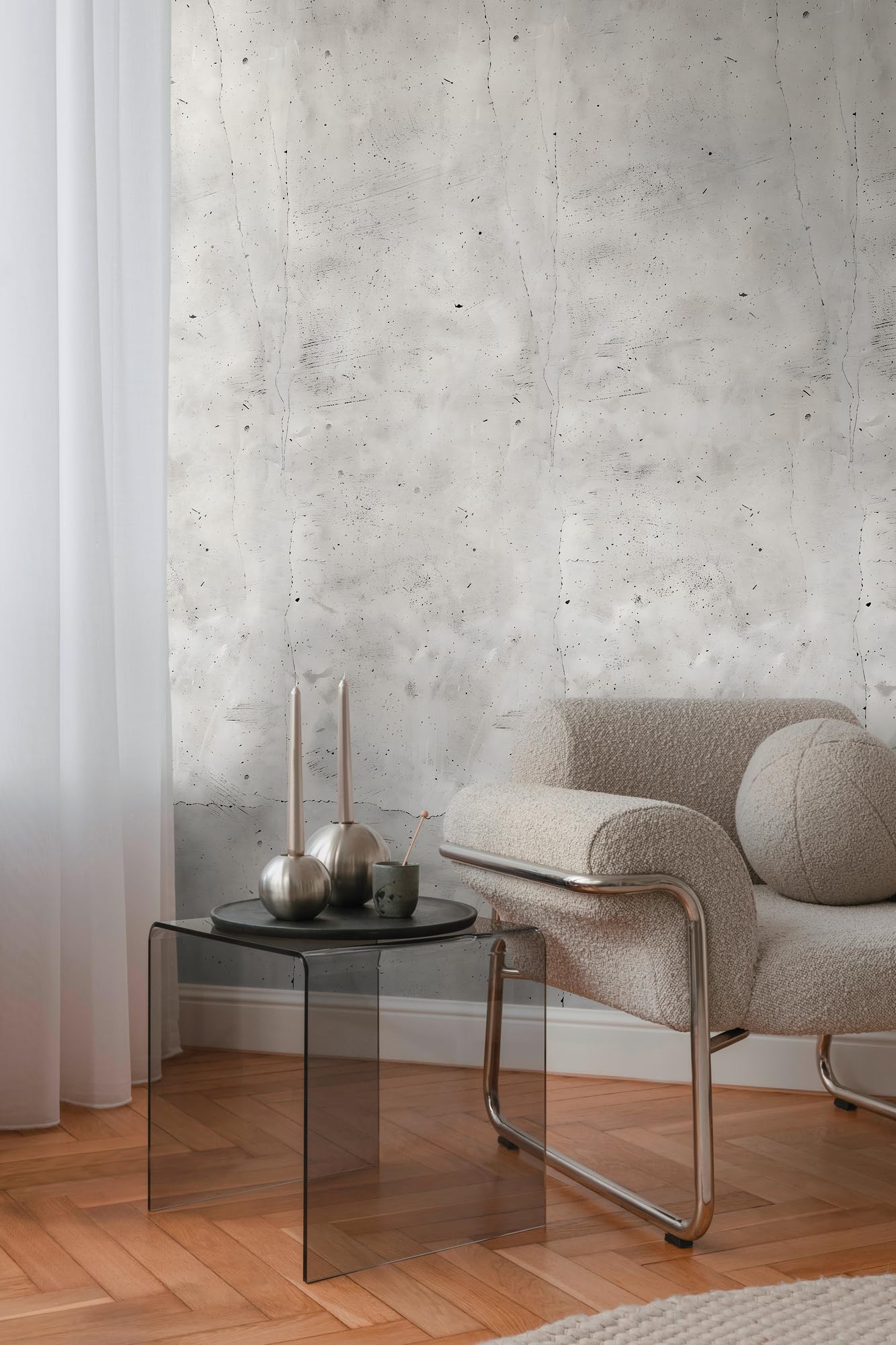 livingwalls-cosmopolitan-beton-fototapete-grau-schwarz-8-8x0-53m image 1