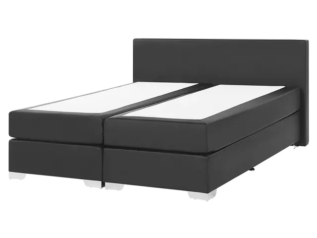 beliani-president-boxspringbett-160x200-kunstleder-schwarz image 1