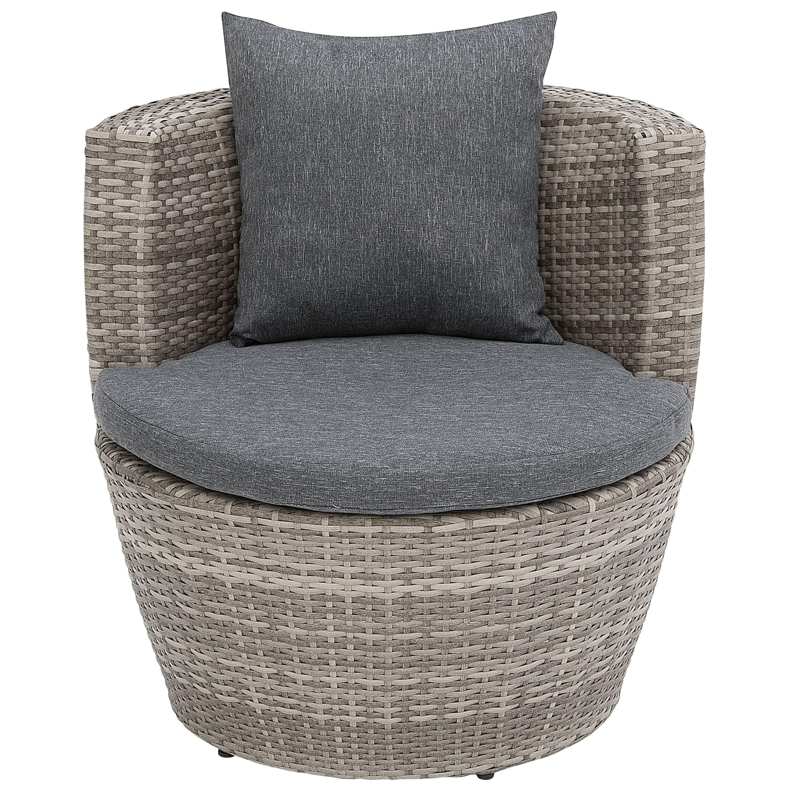 beliani-capri-bistro-set-grau-polyrattan-glastisch image 4