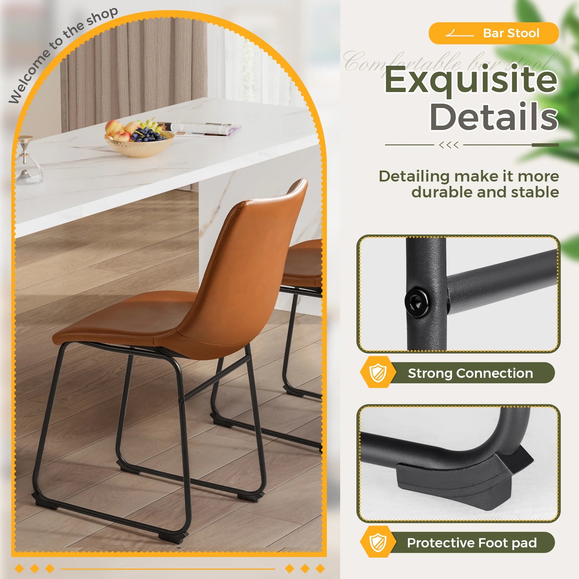 homall-bar-stool-barhocker-18-zoll-braun-2er-set-pu-leder image 6