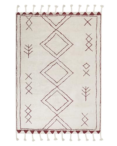 beliani-kenitra-teppich-140x200-wei-rot-boho-baumwolle image 8
