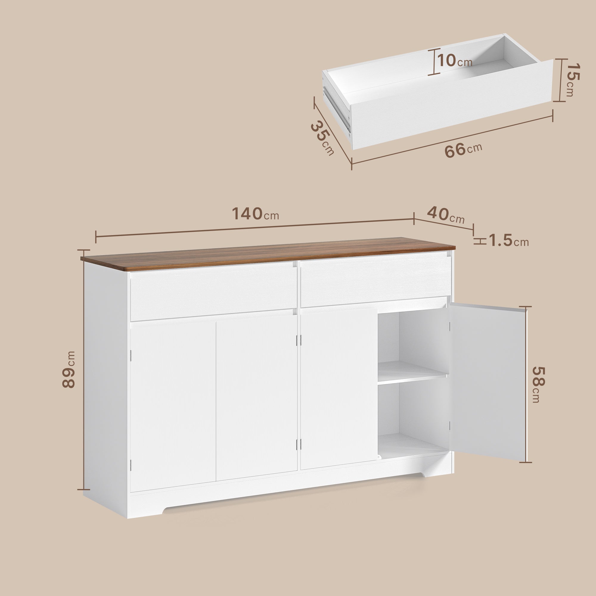 bealife-schr-nke-ap55-k-chenbuffet-wei-140cm-retro image 4