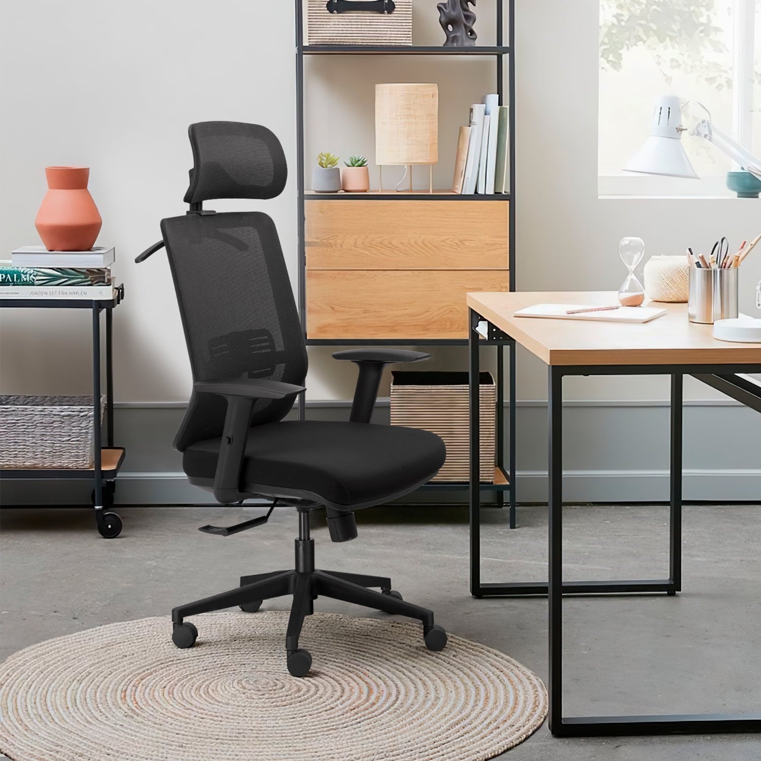 homall-b-rostuhl-mesh-ergonomisch-kopflehne-schwarz image 2