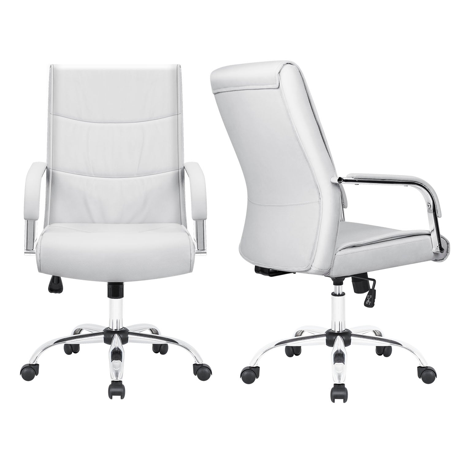 homall-office-leather-chair-chefsessel-braun-hochlehner image 6