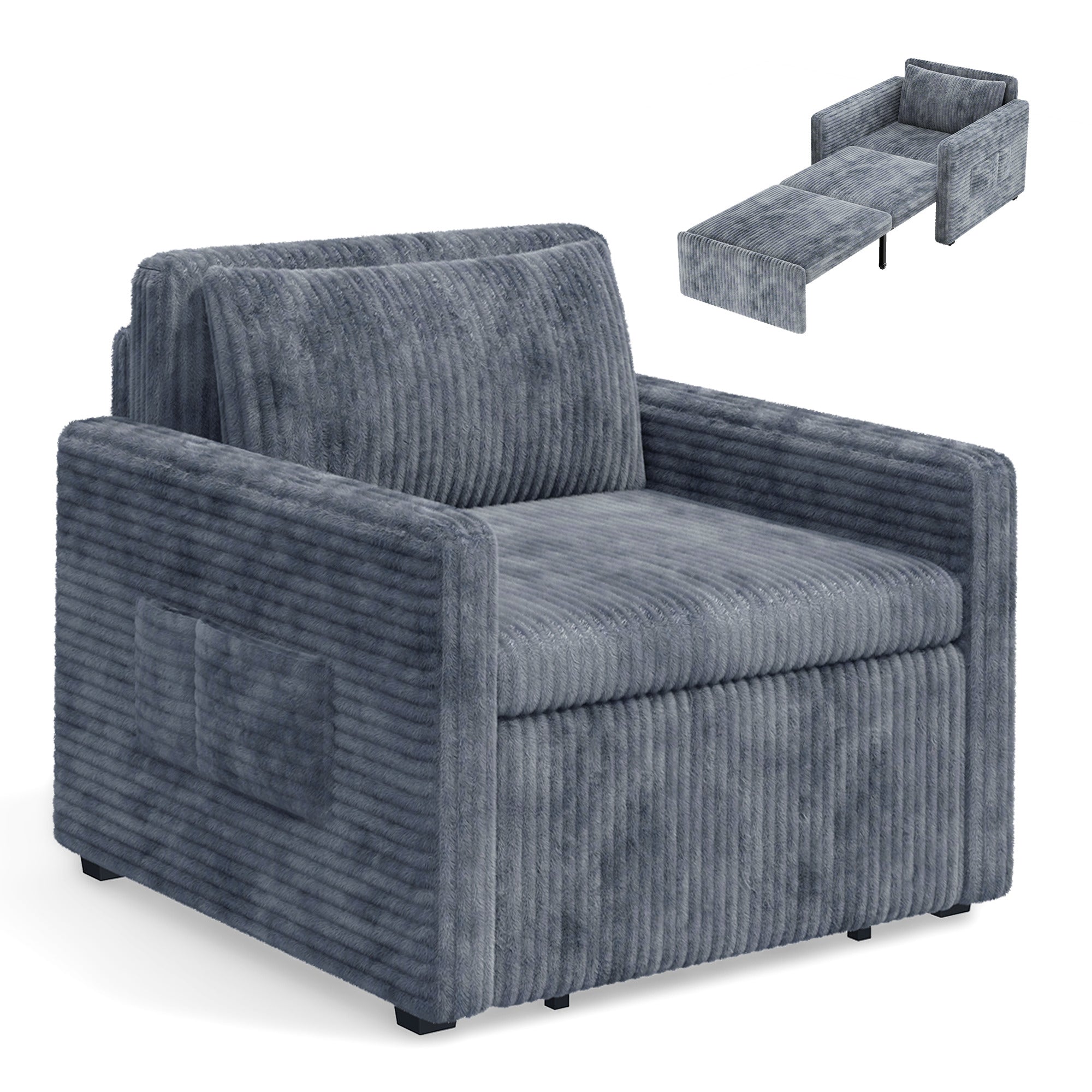 bealife-ar14-schlafsofa-cord-wei-3-in-1-f-r-1-person image 2