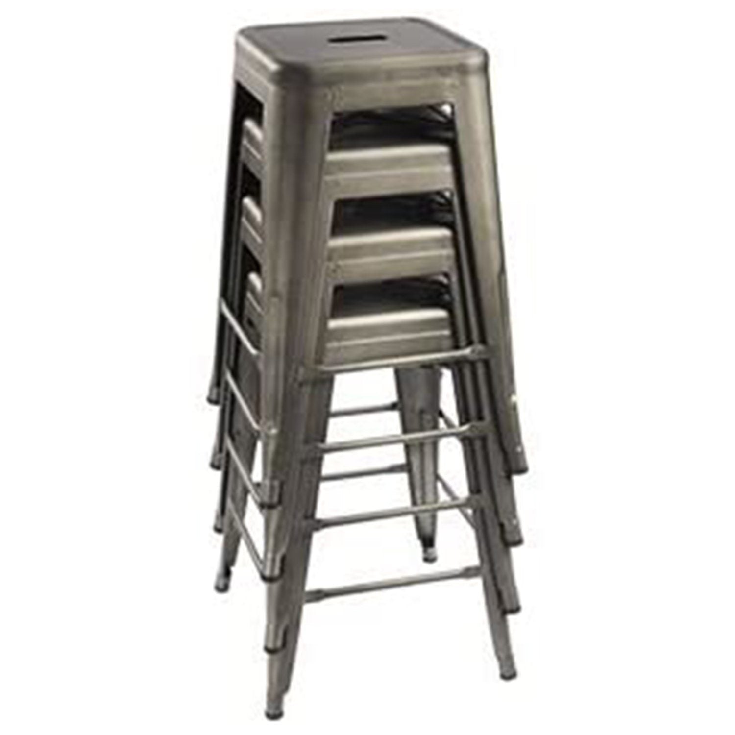 homall-metal-chair-barhocker-metall-61cm-schwarz-4er-set image 3