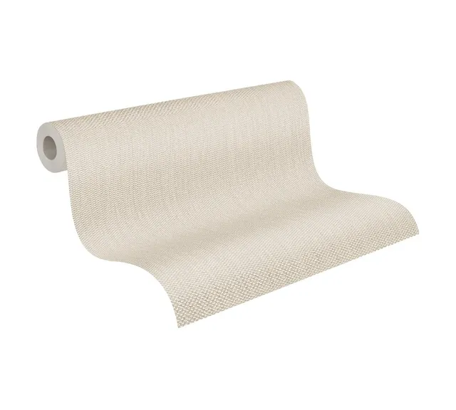 a-s-cr-ation-vliestapete-uni-creme-grau-textiloptik-395511 image 1