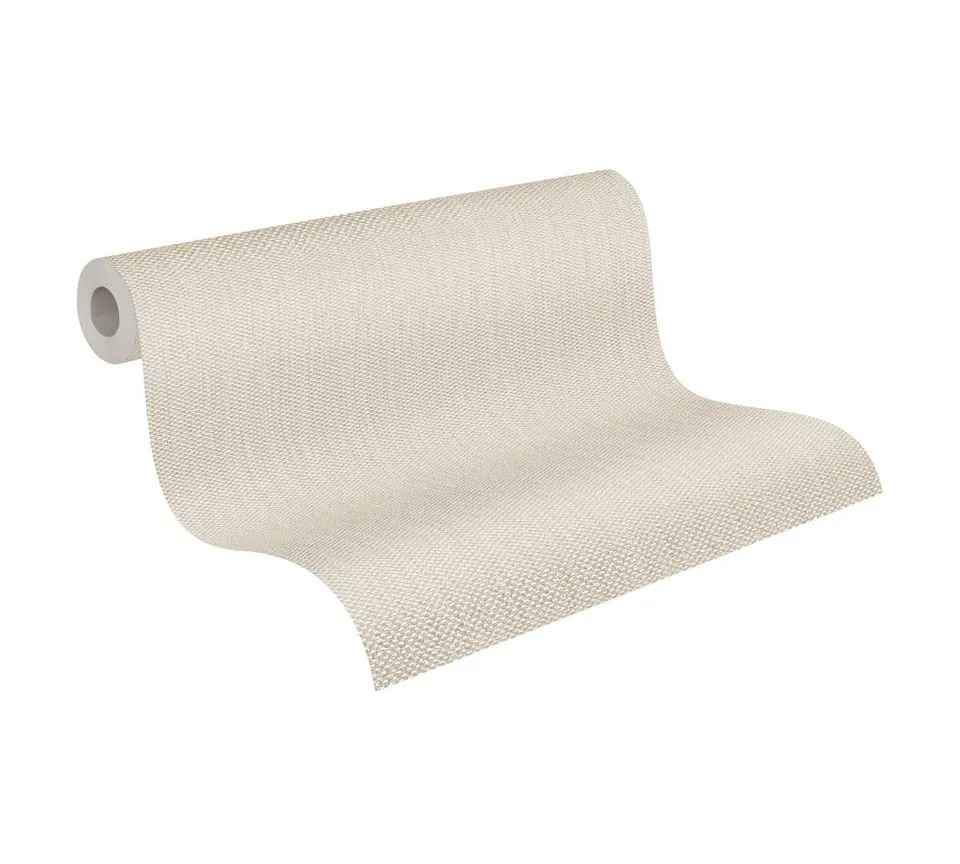a-s-cr-ation-vliestapete-uni-creme-grau-textiloptik-395511 image 1