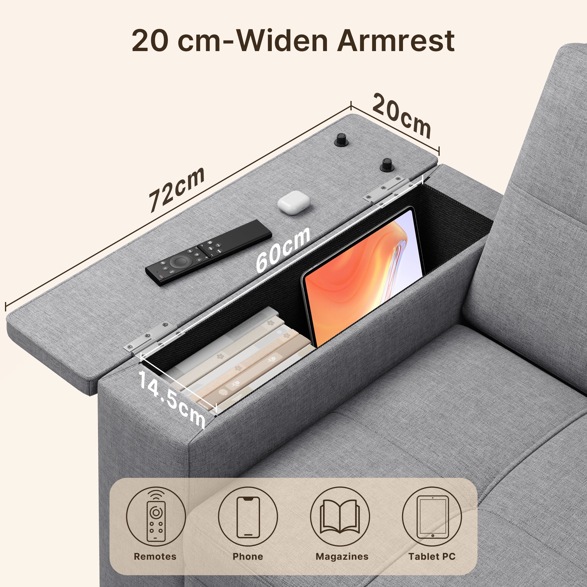 bealife-ar27-schlafsofa-3-in-1-grau-157-cm-mit-liegefunktion image 8