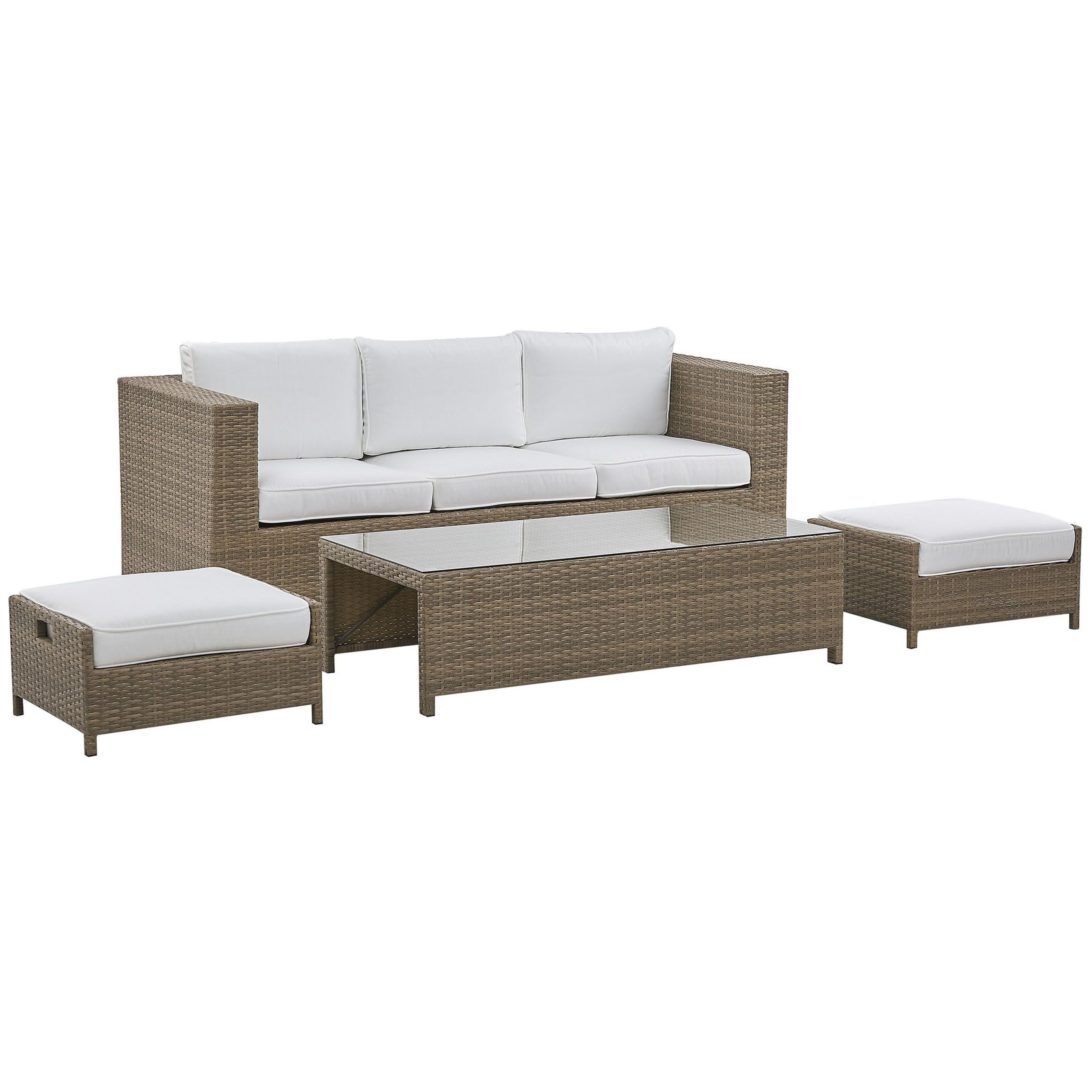 beliani-belluno-loungeset-rattan-braun-wei-5-personen image 4
