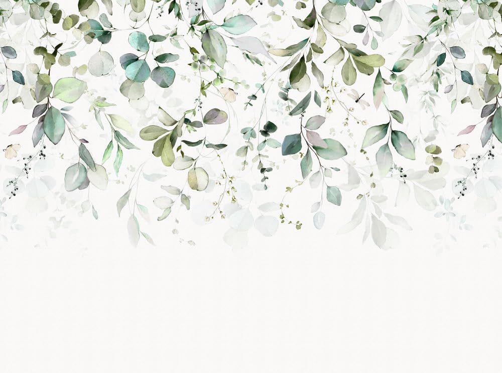 a-s-cr-ation-fototapete-blumen-gr-n-blau-wei-3-71x2-80-m image 1