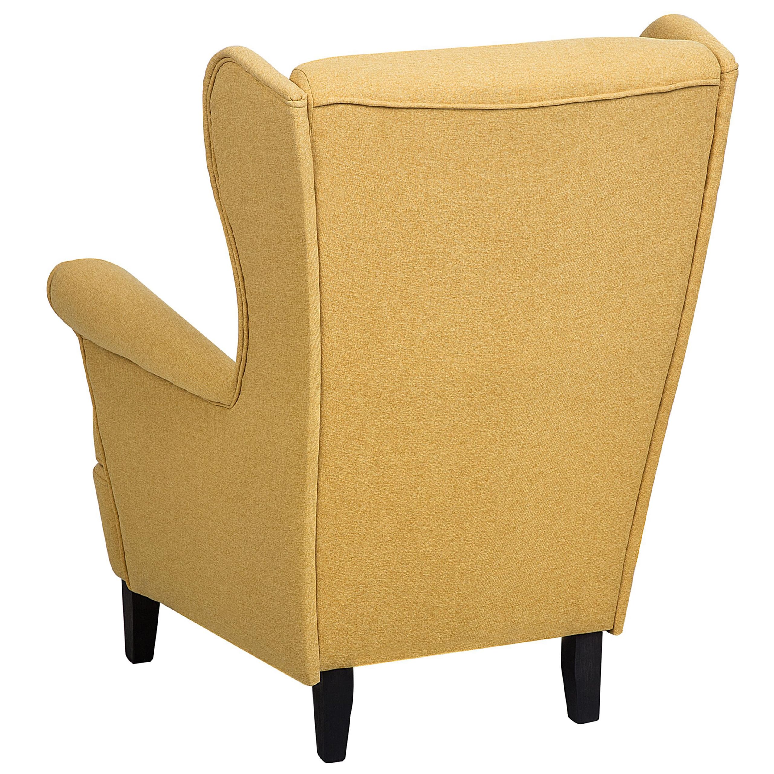 beliani-abson-ohrensessel-stoff-gelb-holzbeine-wingback image 6