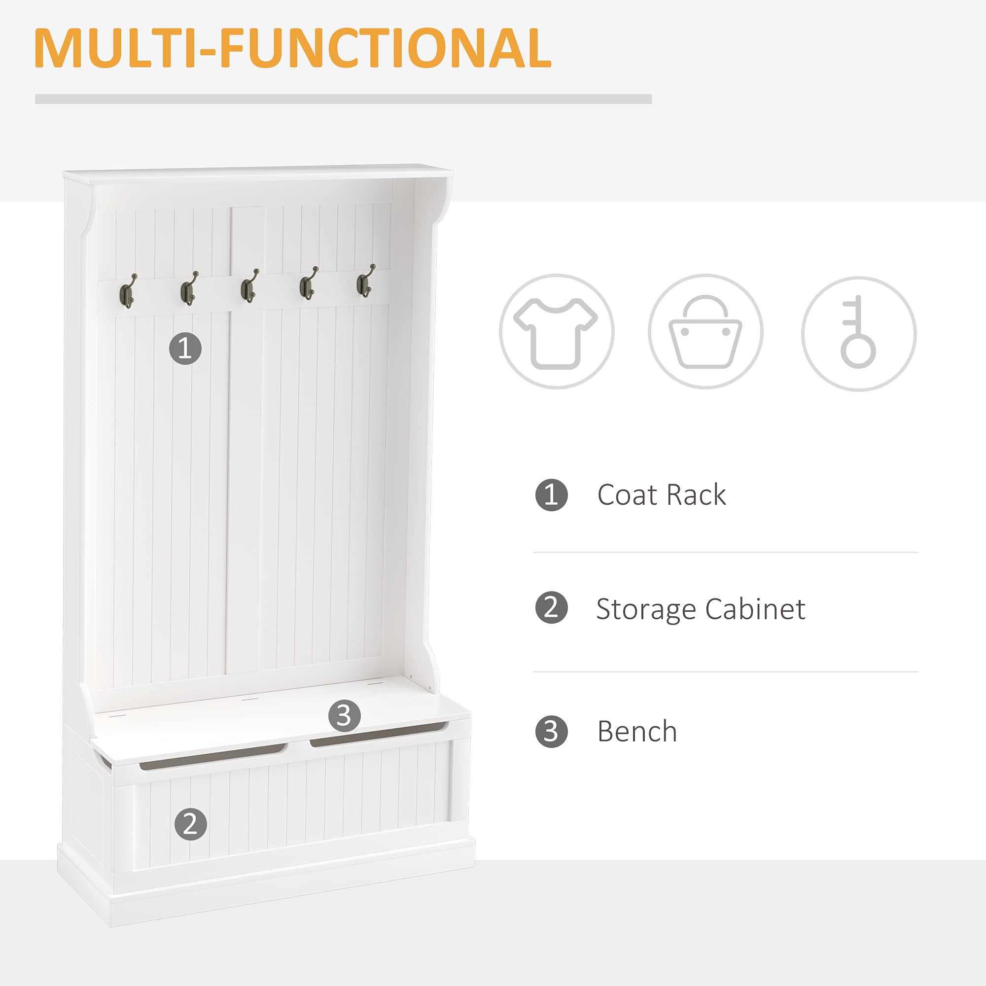 homall-shelf-garderobe-wei-181-cm-mit-sitzbank image 3