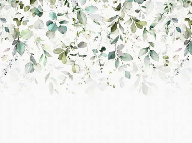 a-s-cr-ation-fototapete-blumen-gr-n-blau-wei-3-71x2-80-m image 1