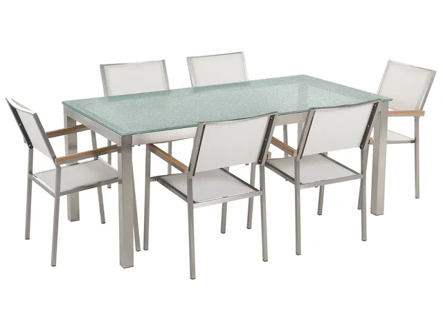 beliani-grosseto-gartenset-180cm-wei-6-st-hle image 1