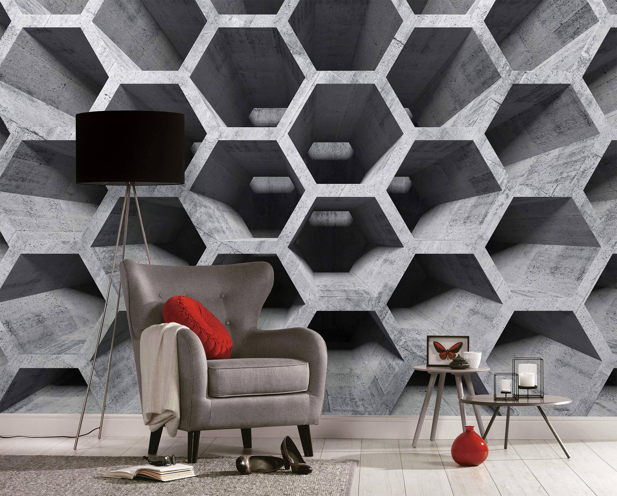 a-s-cr-ation-designwalls-fototapete-3d-honeycomb-350x255-cm image 3