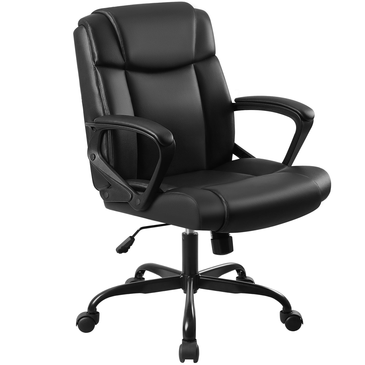 homall-office-leather-chair-b-rostuhl-schwarz-mid-back image 5