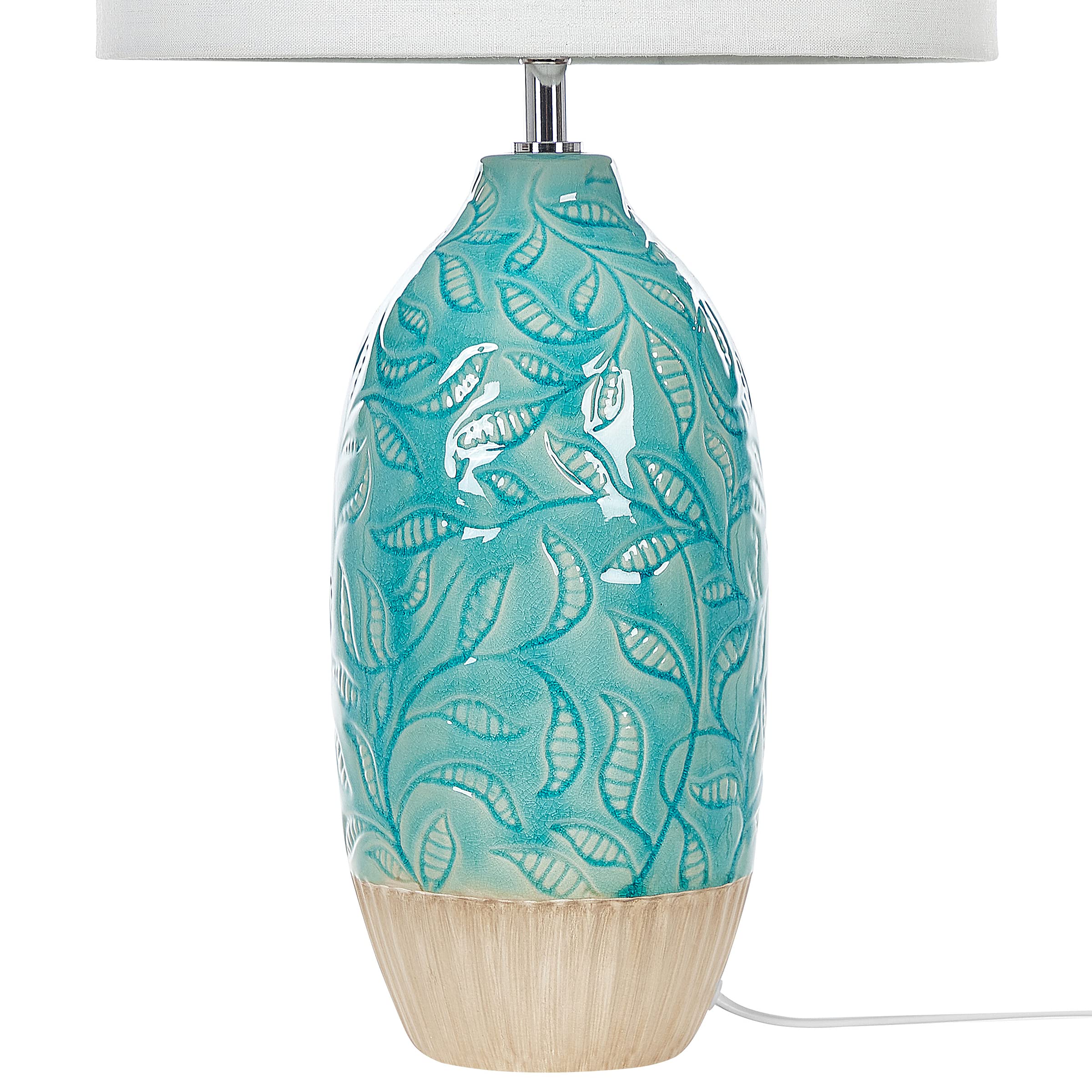 beliani-ataba-tischlampe-blau-keramik-58-cm-bl-tter image 7