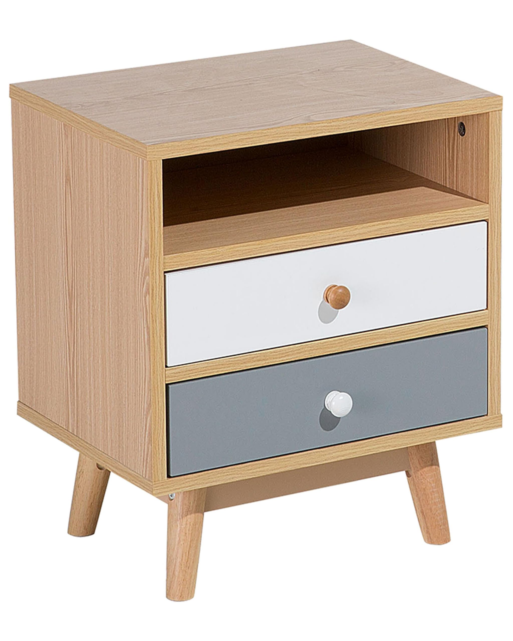 beliani-fargo-nachttisch-2-schubladen-holz-wei-grau image 1
