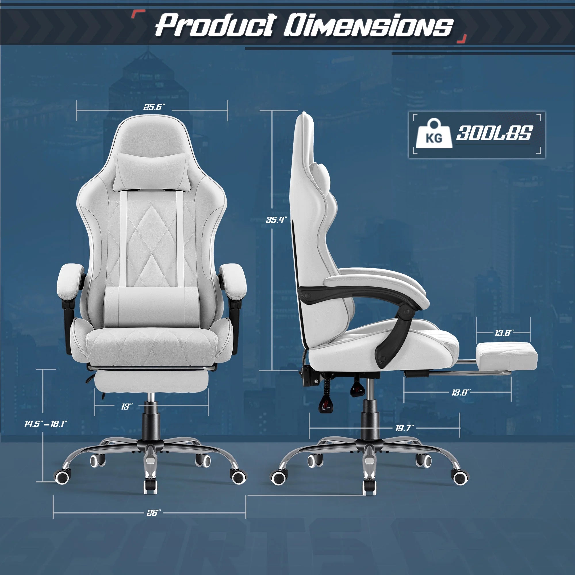 homall-gaming-chair-gaming-stuhl-stoff-gr-n-mit-fu-st-tze-2 image 6