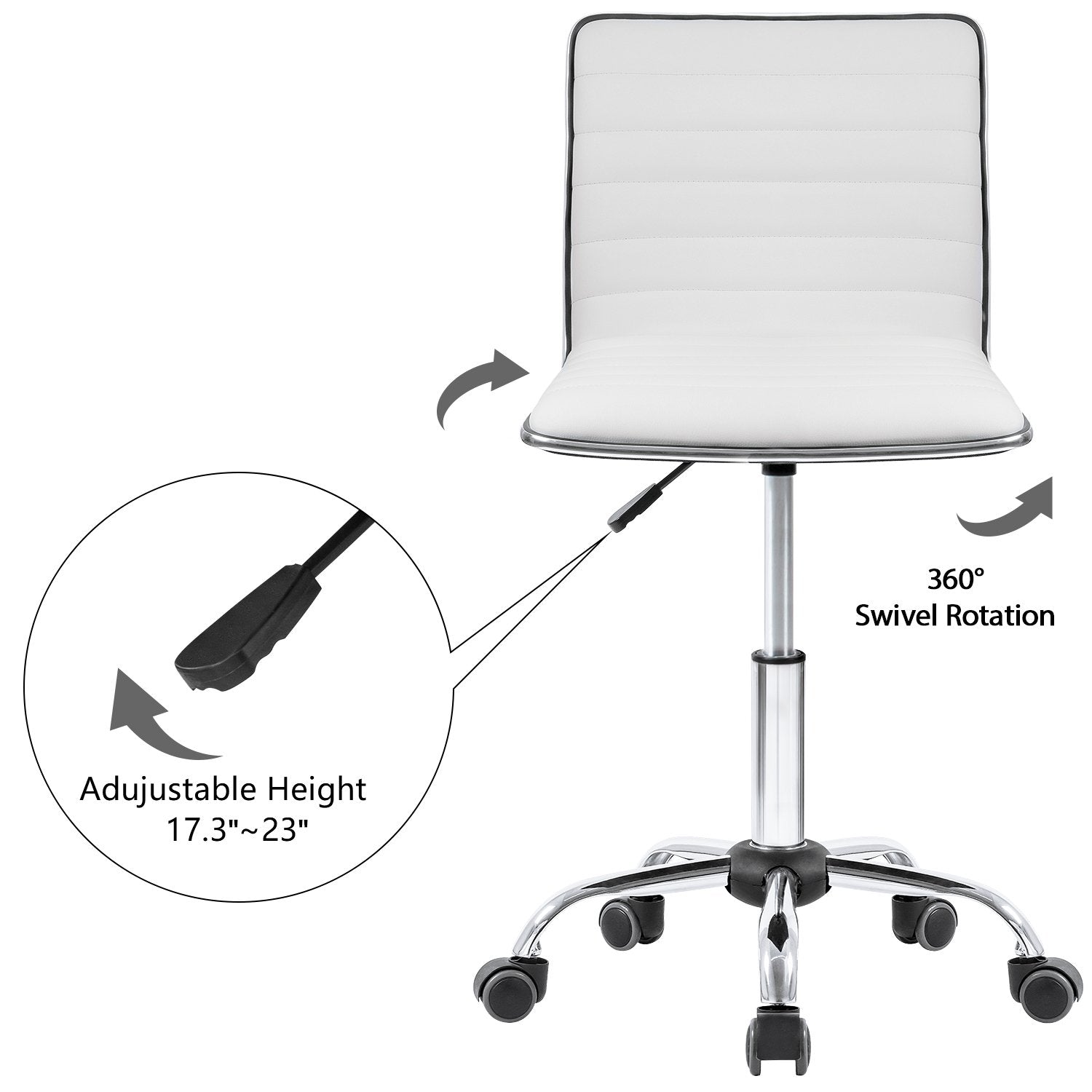 homall-office-leather-chair-b-rostuhl-kunstleder-schwarz-3 image 2