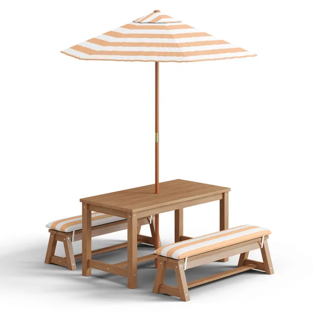 bealife-eb02-kinder-gartenm-bel-set-4tlg-orange-mit-schirm image 1