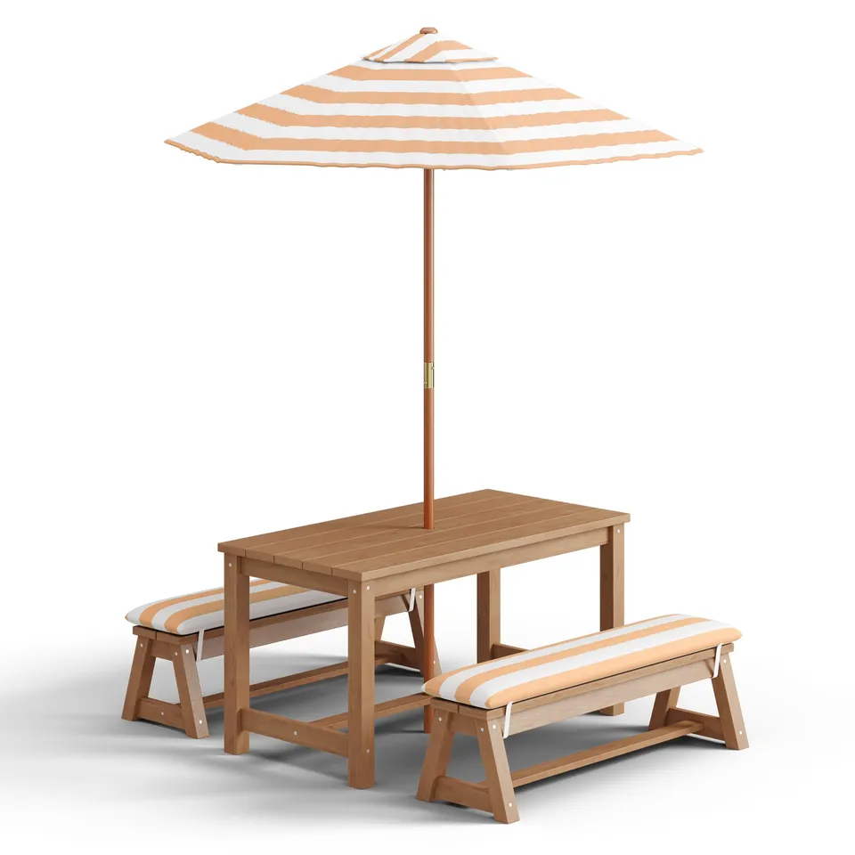 bealife-eb02-kinder-gartenm-bel-set-4tlg-orange-mit-schirm image 1