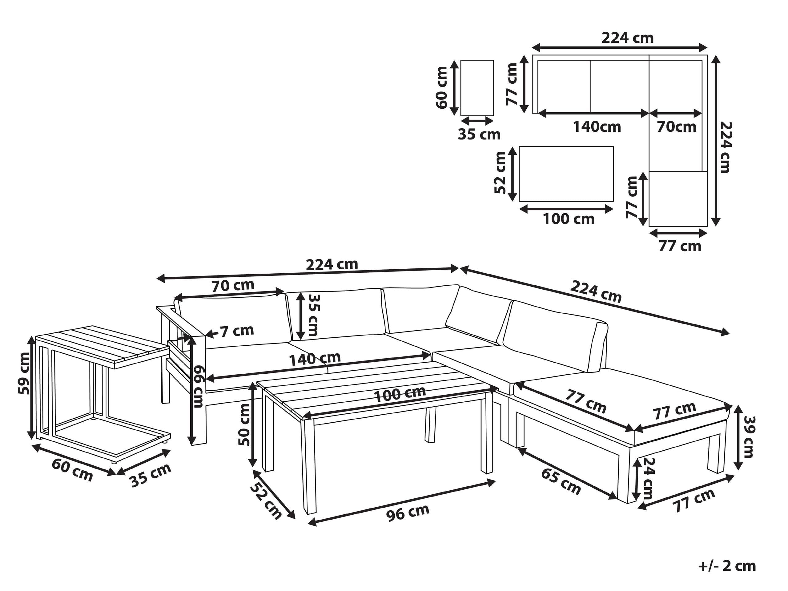 beliani-messina-lounge-set-ecksofa-schwarz-grau-5-sitzer image 3