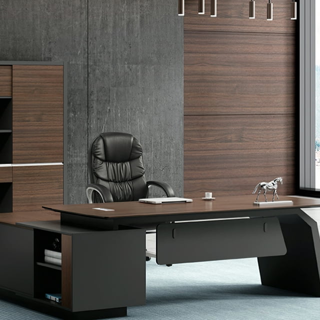 homall-office-leather-chair-chefsessel-schwarz-hochlehn image 3