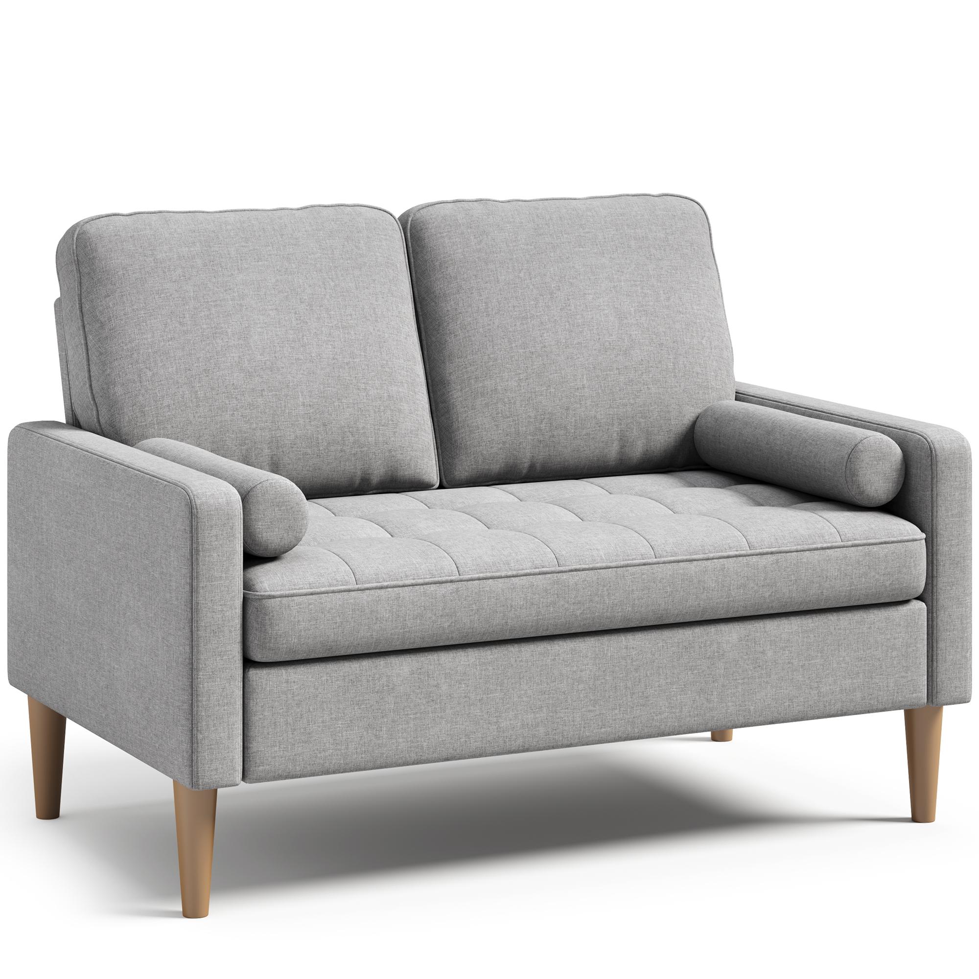 bealife-ar38-2-sitzer-sofa-grau-leinen-baumwolle-121-cm image 1