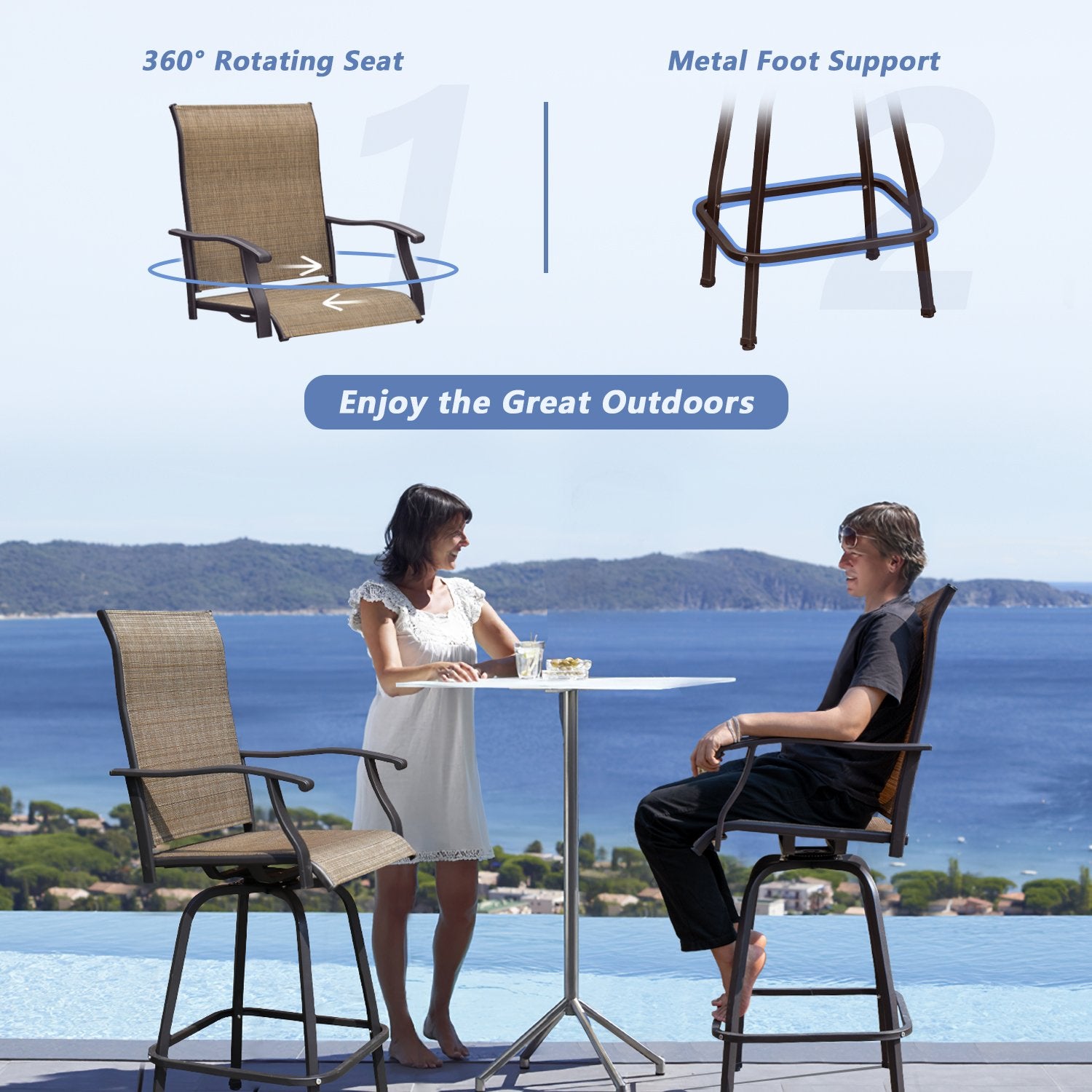 homall-bar-stool-bistro-set-bartisch-3-teilig-beige-metall image 4