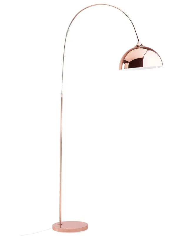beliani-candella-stehlampe-kupfer-metall-geschwungen-158-cm image 1