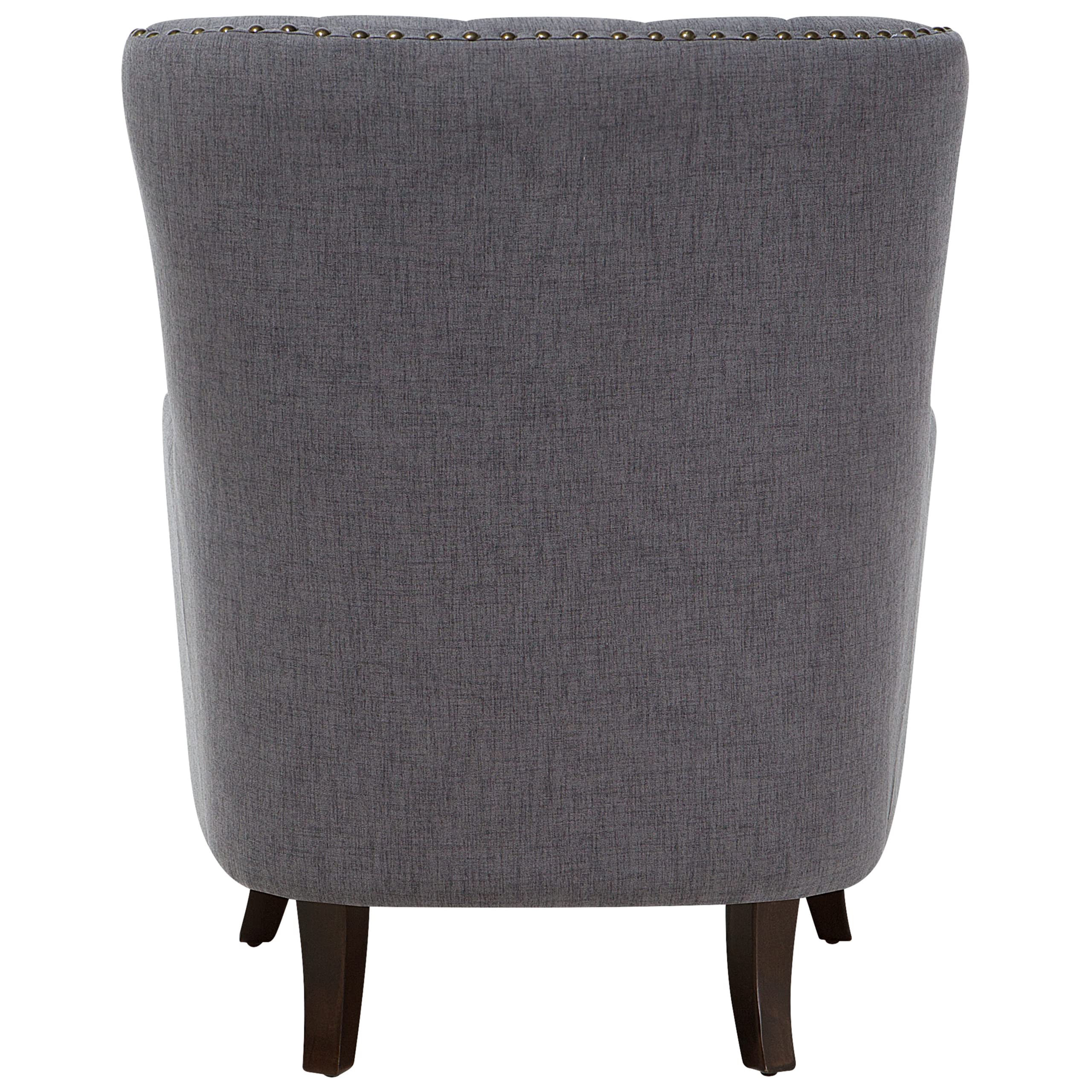 beliani-viborg-ii-chesterfield-sessel-dunkelgrau-nieten image 4
