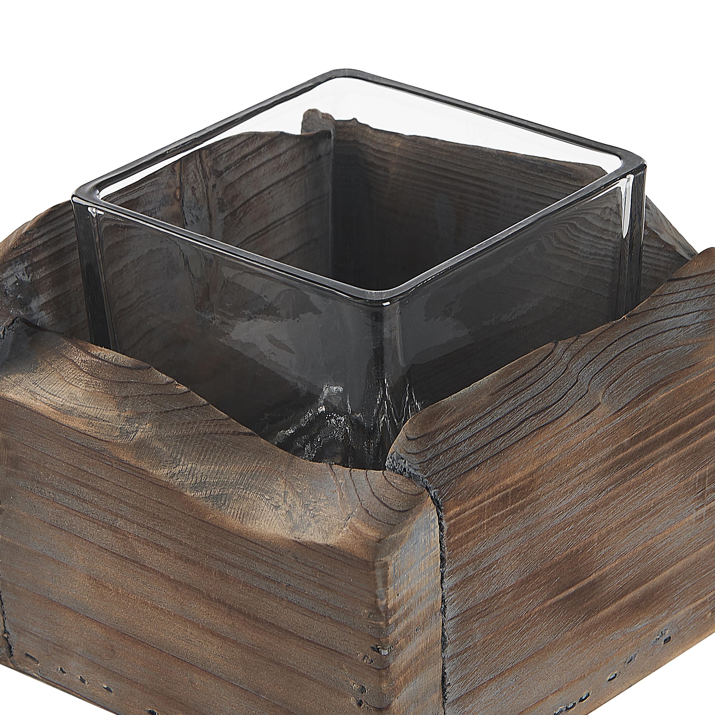 beliani-plateros-kerzenhalter-2er-holz-dunkelbraun-rustikal image 7