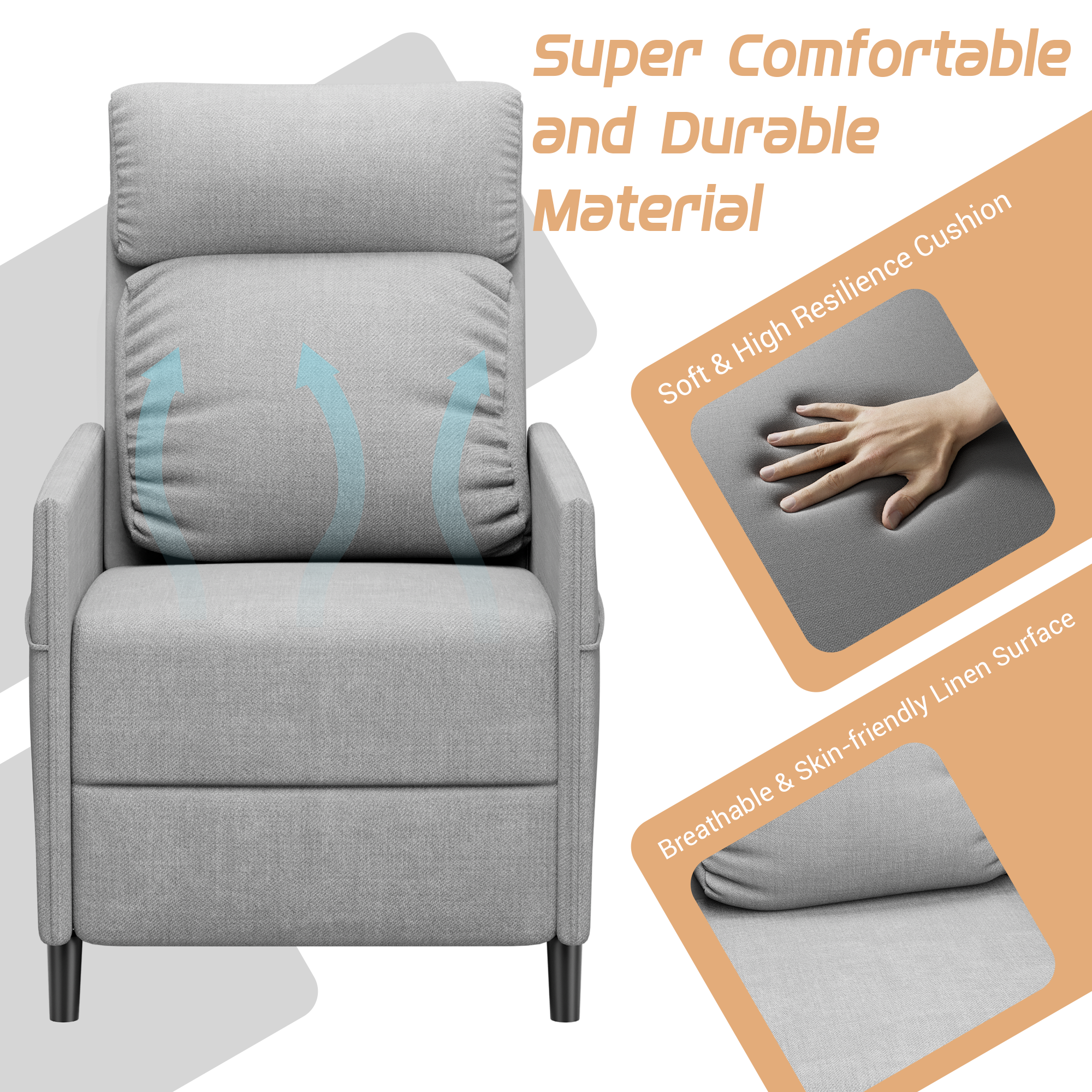 homall-recliner-chair-massage-relaxsessel-fernsehsessel-grau image 6