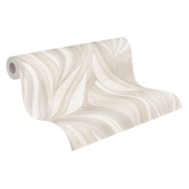 livingwalls-bl-ttertapete-waikiki-creme-beige-hellgrau-10-05-m image 1