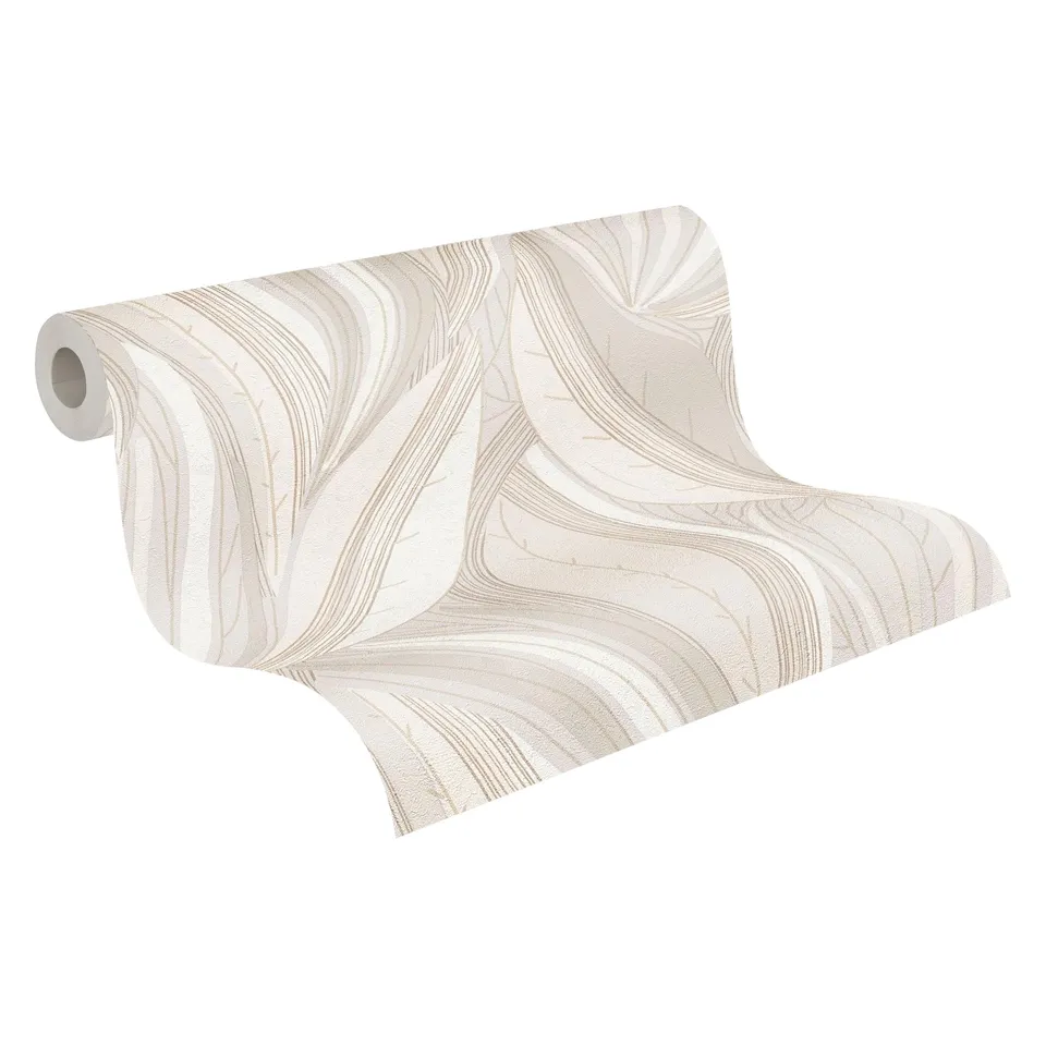 livingwalls-bl-ttertapete-waikiki-creme-beige-hellgrau-10-05-m image 1