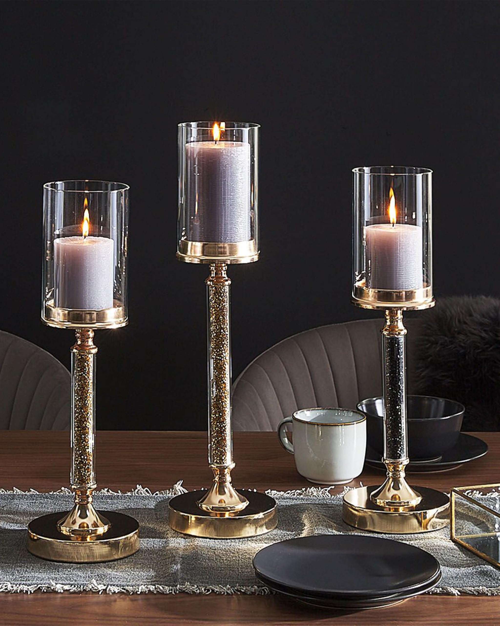 beliani-abbeville-kerzenst-nder-metall-gold-schwarz-klassisch image 2