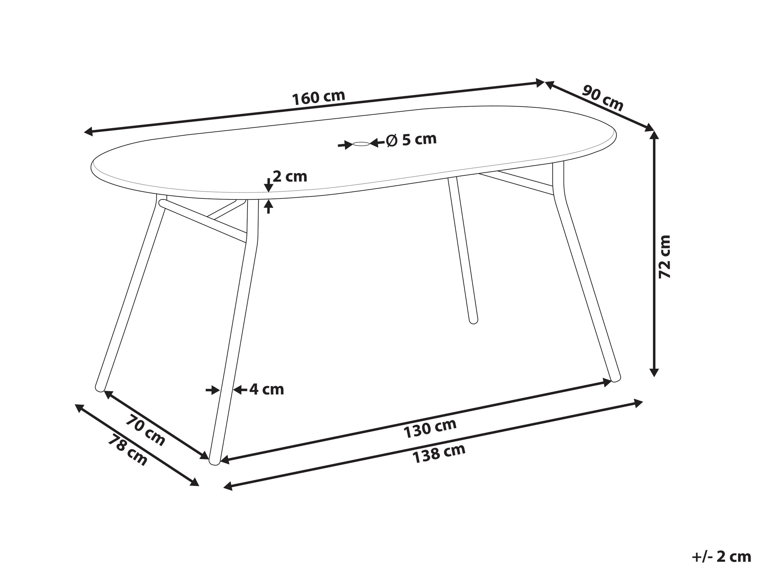 beliani-calvi-gartentisch-hellblau-160x90-cm-metall image 3